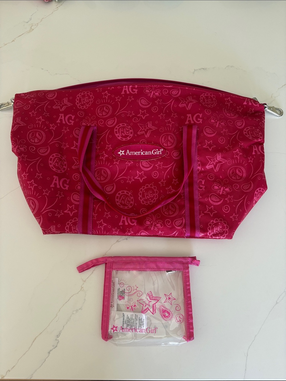 American Girl Pink Tote Duffle Bag